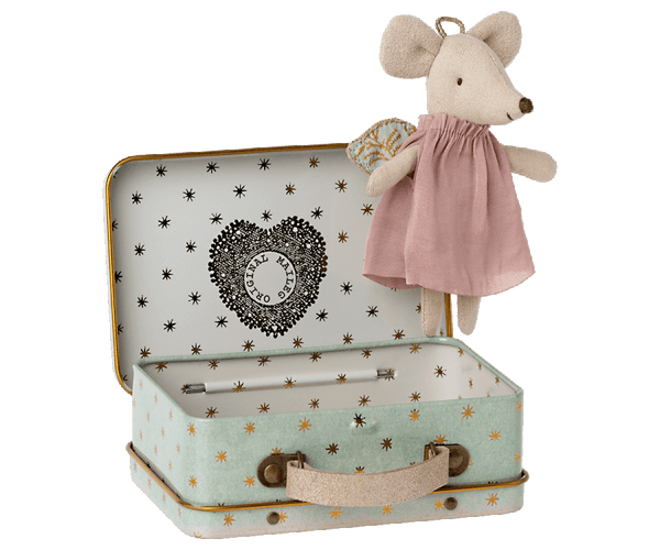 Maileg, Angel Mouse in Suitcase