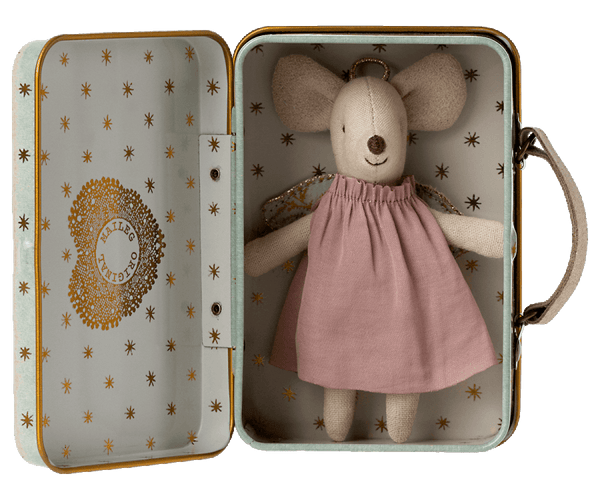 Maileg, Angel Mouse in Suitcase (Mouse of the Month)