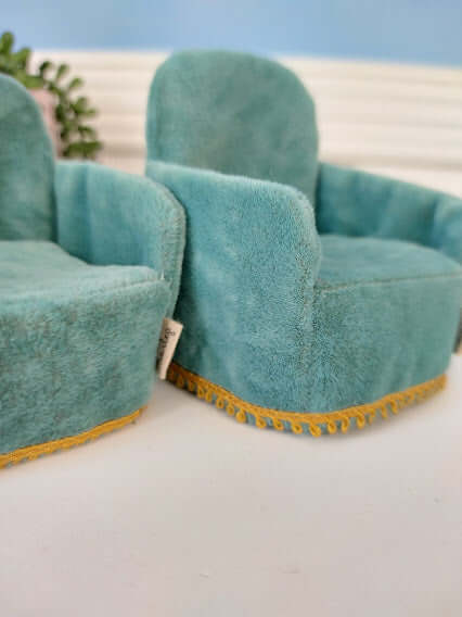 Maileg, Blue Chair Set for Mice  (2 pack)