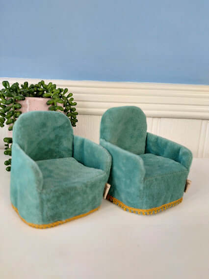 Maileg, Blue Chair Set for Mice  (2 pack)