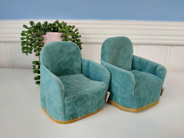 Maileg, Blue Chair Set for Mice  (2 pack)