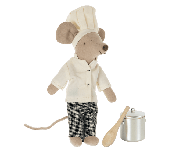 Maileg, Chef Mouse w. Soup Pot and Spoon