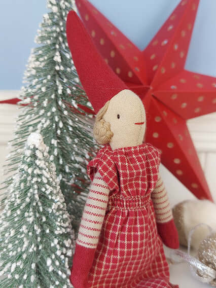 Maileg, Climbing Pixy - Girl in Red Dress