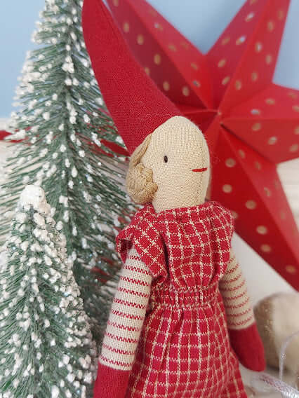 Maileg, Climbing Pixy - Girl in Red Dress