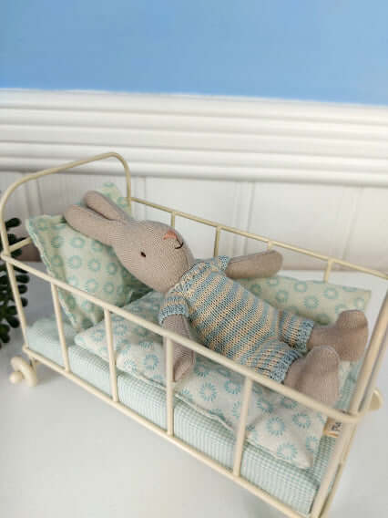 Maileg, Cot Bed, Micro (Blue)