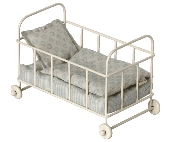 Maileg, Cot Bed, Micro (Blue)