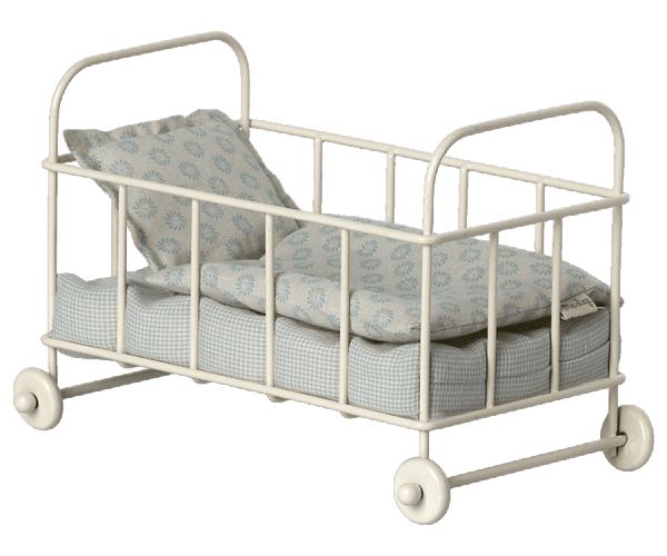 Maileg, Cot Bed, Micro (Blue)