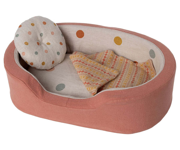 Maileg, Dog Basket - Coral