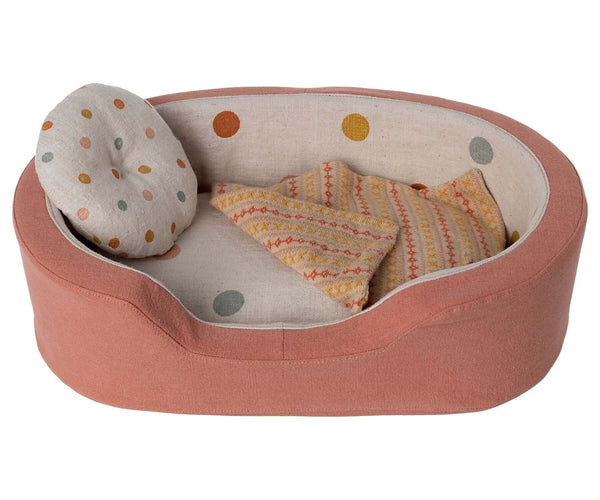 Maileg, Dog Basket - Coral