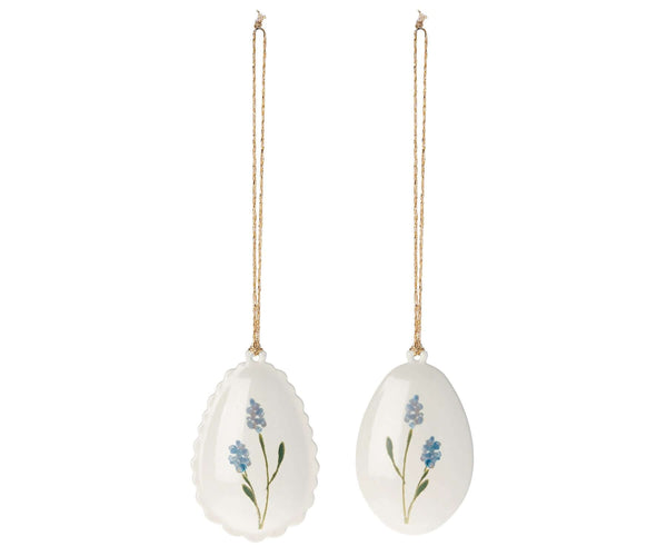 Maileg, Easter Egg Ornament, 2 Ass (Blue)