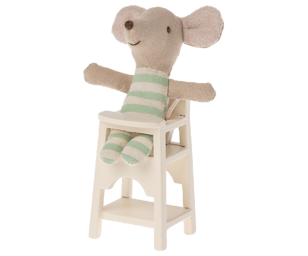 Maileg, High Chair, Mouse - Off White