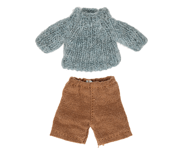 Maileg, Knitted Sweater and Pants for Big Brother