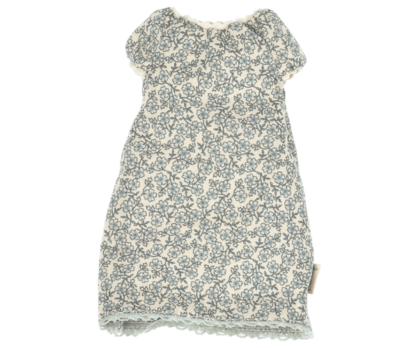 Maileg, Blue Floral Nightgown (Size 2)