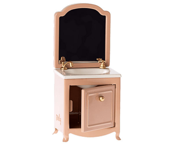 Maileg, Sink Dresser w. Mirror, Mouse - Dark Powder