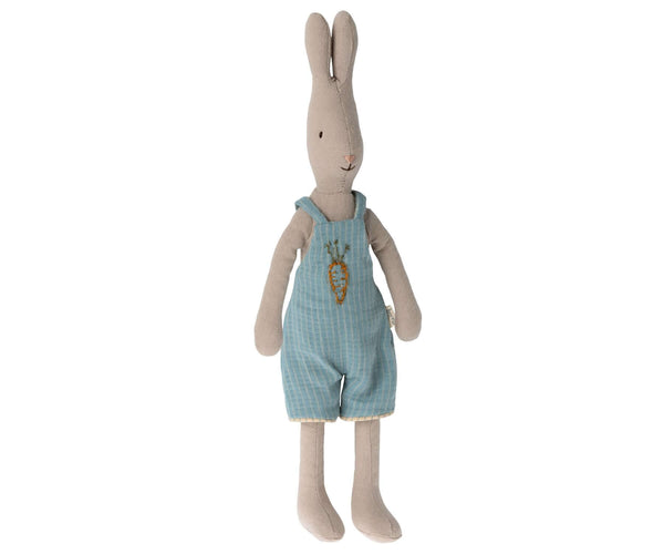 Maileg, Size 2 Rabbit in Carrot Overalls