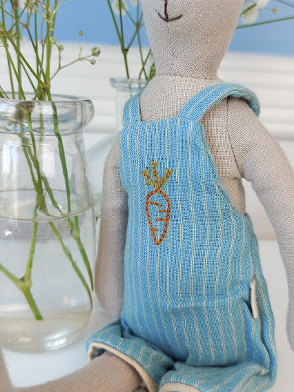 Maileg, Size 2 Rabbit in Carrot Overalls