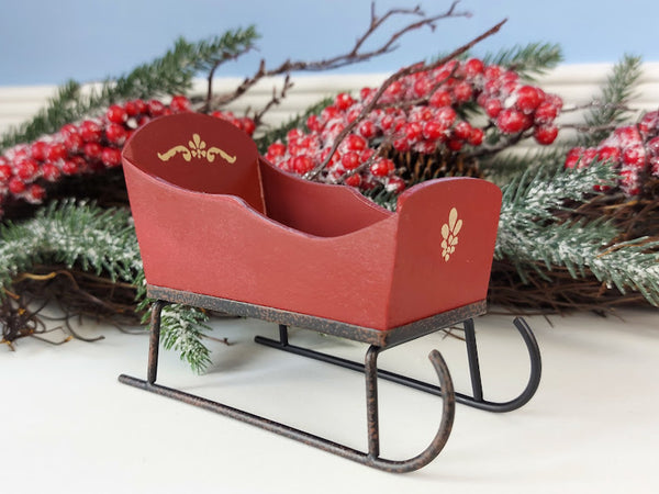 Maileg, Sleigh, Mouse - Red