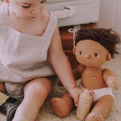 Olli Ella, Doll Pinewood Bottle - Natural