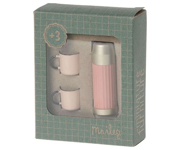 Maileg, Thermos and Cups - Soft Coral