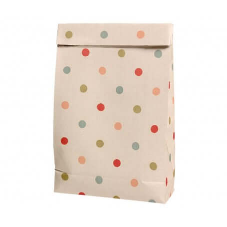 Maileg, Gift Bag W Multi Dots  (Medium) Set of x5 Bags
